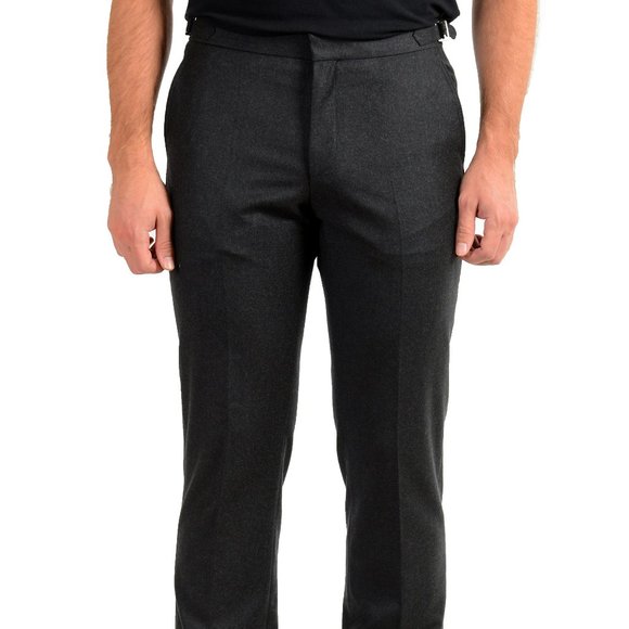 Hugo Boss Men's "Bardo" Gray Wool Casual Pants - Picture 1 of 6